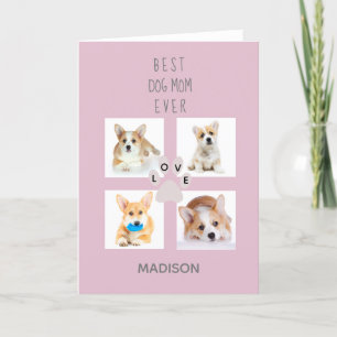 Cartes Pour Fêtes Annuelles Collage de photos de Maman de chien fête des mèr