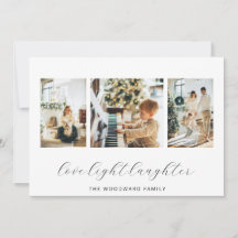 Collage de photos de Noël de Famille Moderne