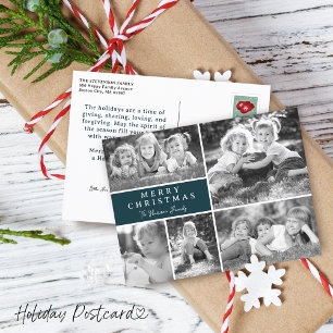 Cartes Pour Fêtes Annuelles Collage de photos moderne Joyeux Noël