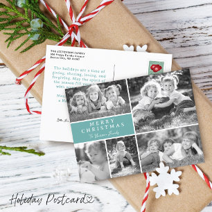 Cartes Pour Fêtes Annuelles Collage de photos moderne Joyeux Noël