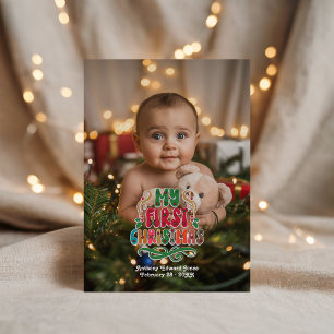 Cartes Pour Fêtes Annuelles Collage de photos "Mon premier Noël"