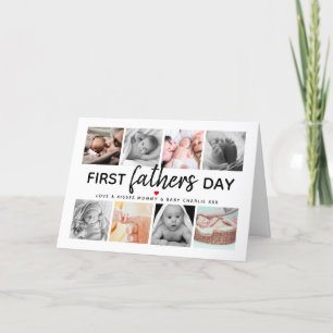 Cartes Pour Fêtes Annuelles Collage d'images de première Fête des pères simple
