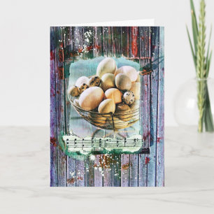 Cartes Pour Fêtes Annuelles Collage d'oeufs, Pâques