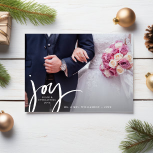 Cartes Pour Fêtes Annuelles Collage et Merci de photo de mariage de joie de