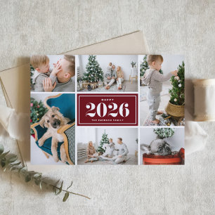Cartes Pour Fêtes Annuelles Collage photo Bonne Année 2026 en Bourgogne
