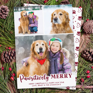 Cartes Pour Fêtes Annuelles Collage photo de chien de compagnie mignon Joyeux 