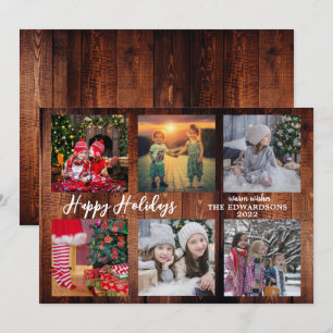 Cartes Pour Fêtes Annuelles Collage photo de famille Joyeux Fêtes Noël