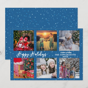 Cartes Pour Fêtes Annuelles Collage photo de famille Joyeux Fêtes Noël