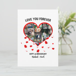 Cartes Pour Fêtes Annuelles Collage photo de l'anniversaire de mariage personn