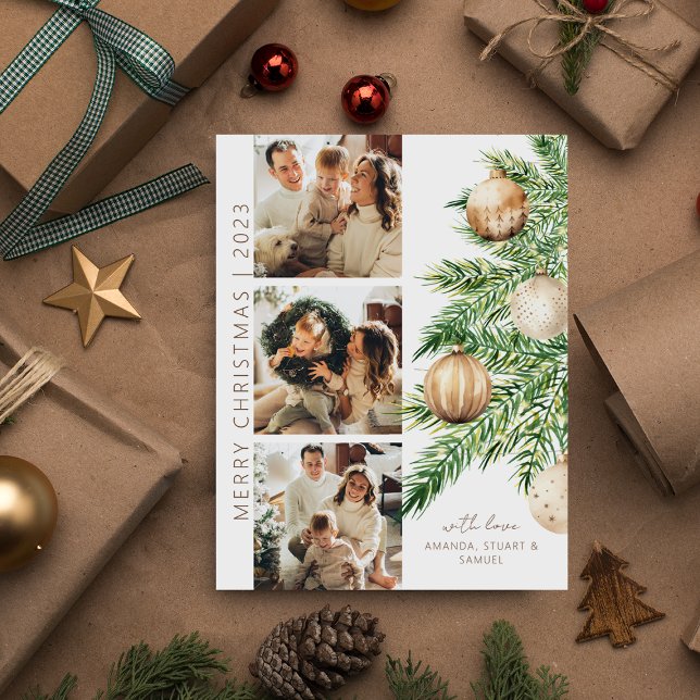 Cartes Pour Fêtes Annuelles Collage photo de l'arbre de Noël Noël (Créateur téléchargé)