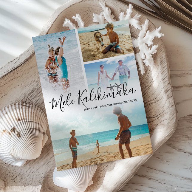 Cartes Pour Fêtes Annuelles Collage photo de Mele Kalikimaka (Créateur téléchargé)