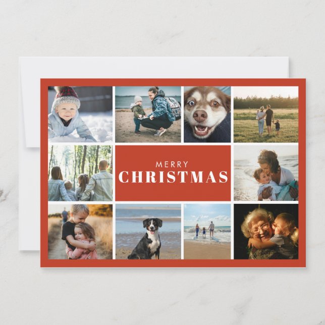 Cartes Pour Fêtes Annuelles Collage photo de Noël  (Devant)