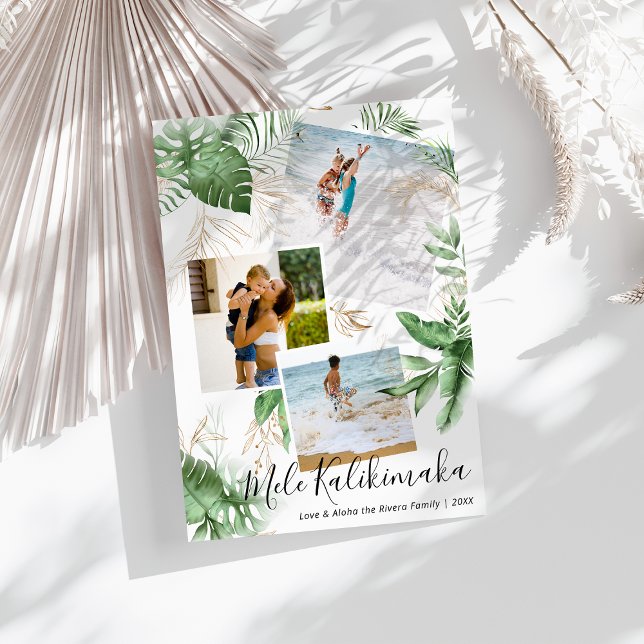 Cartes Pour Fêtes Annuelles Collage photo de Noël de Mele Kalikimaka (Créateur téléchargé)