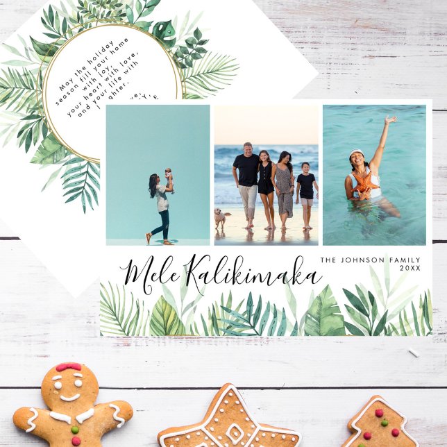 Cartes Pour Fêtes Annuelles Collage photo de Noël de Mele Kalikimaka (Créateur téléchargé)