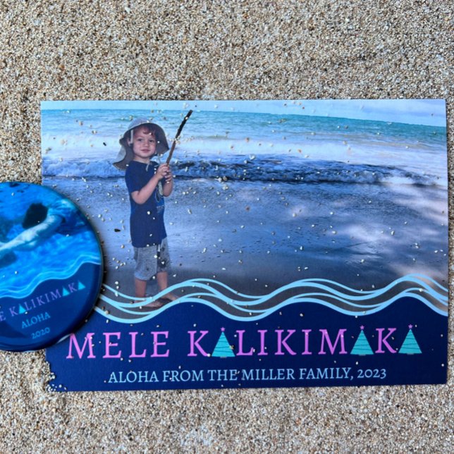Cartes Pour Fêtes Annuelles Collage photo de Noël de Mele Kalikimaka (Créateur téléchargé)