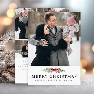 Cartes Pour Fêtes Annuelles Collage photo de Noël élégant simple
