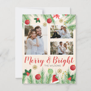 Cartes Pour Fêtes Annuelles Collage photo de Noël joyeux et coloré