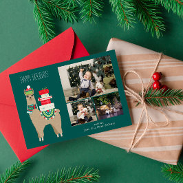 Cartes Pour Fêtes Annuelles Collage photo de Noël Llama 3
