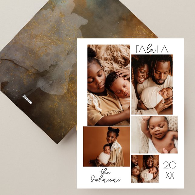 Cartes Pour Fêtes Annuelles Collage photo de Noël minimal moderne (Créateur téléchargé)