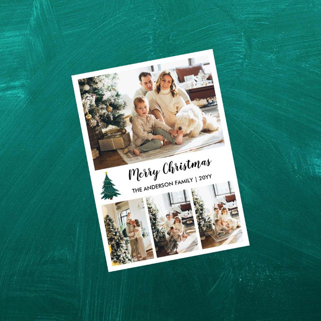 Cartes Pour Fêtes Annuelles Collage photo de Noël personnalisé (Créateur téléchargé)