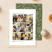 Collage photo de Noël vert botanique Famille 7
