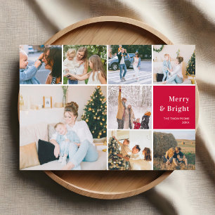 Cartes Pour Fêtes Annuelles Collage Photo Famille Joyeux Et Lumineux Noël Ho