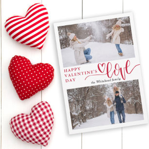 Cartes Pour Fêtes Annuelles Collage photo Heart Love Valentine's