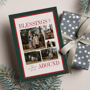Cartes Pour Fêtes Annuelles Collage photo Noël religieux avec bénédictions abo