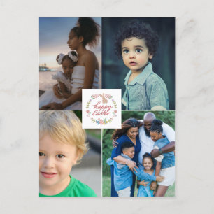Cartes Pour Fêtes Annuelles Collage photo personnalisé 3 Joyeux Pâques