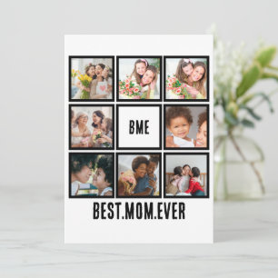 Cartes Pour Fêtes Annuelles Collage photo personnalisé moderne Meilleure maman