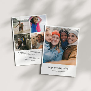 Cartes Pour Fêtes Annuelles Collage photo « Tout est heureux » minimaliste mod
