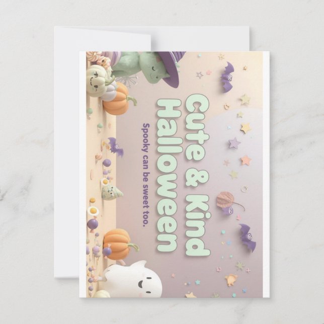 Cartes Pour Fêtes Annuelles Collection « Cute & Kind Halloween » (Devant)