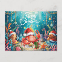 Collection de fête de Noël sous la mer