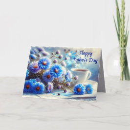 Cartes Pour Fêtes Annuelles Collection de fleurs d'aster azur - Fête des pères