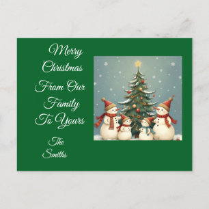 Cartes Pour Fêtes Annuelles Collection de Noël de famille Festive Snowman