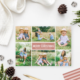 Cartes Pour Fêtes Annuelles Collection de photos rose pâle de Noël moderne