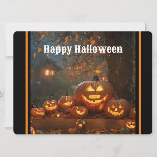 Cartes Pour Fêtes Annuelles Collection famille Halloween citrouille