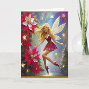 Cartes Pour Fêtes Annuelles Collection Fée de Noël - Cheveux Blond Vénitien