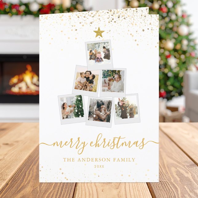 Cartes Pour Fêtes Annuelles Collection photo d'arbre de Noël moderne (Créateur téléchargé)