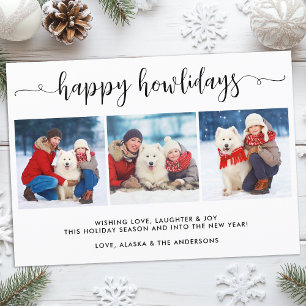 Cartes Pour Fêtes Annuelles Collection photo de chien moderne Noël Joyeux Howl