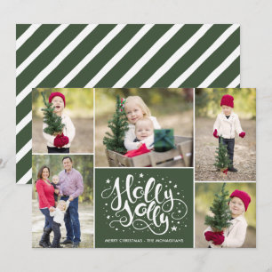 Cartes Pour Fêtes Annuelles Collection photo Holly Jolly moderne Christmas Gre