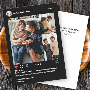 Cartes Pour Fêtes Annuelles Collection photo moderne Best Couple Ever Instagra