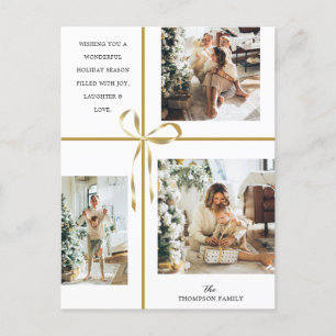 Cartes Pour Fêtes Annuelles Collection photo moderne Gold Box Ruban Noël