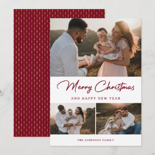 Cartes Pour Fêtes Annuelles Collection photo moderne Red Gold