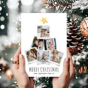 Cartes Pour Fêtes Annuelles Collection photo simple moderne Arbre de Noël