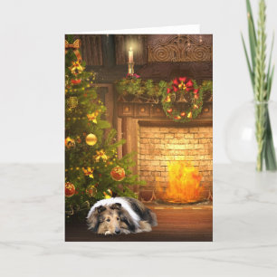 Cartes Pour Fêtes Annuelles Collie Christmas