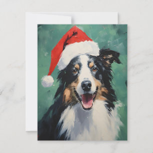 Cartes Pour Fêtes Annuelles Collie Christmas
