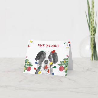 Cartes Pour Fêtes Annuelles Collie frontalier à Noël