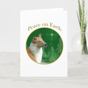 Cartes Pour Fêtes Annuelles Collie Paix sur Terre