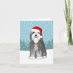 Cartes Pour Fêtes Annuelles Collie Portée Mignonne Chien Noël Personnalisé